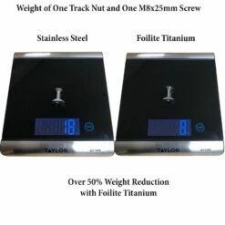 Foilite - M8 Titanium Hydrofoil Hardware Set - 4 Track Nuts And 4 M8 Screws Discounts Apply ! -Cheap Pyzel Store foilite titanium m8 screw track nut set 5